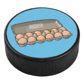 Eierkarton-Cartoon Eishockey Puck (3/4)