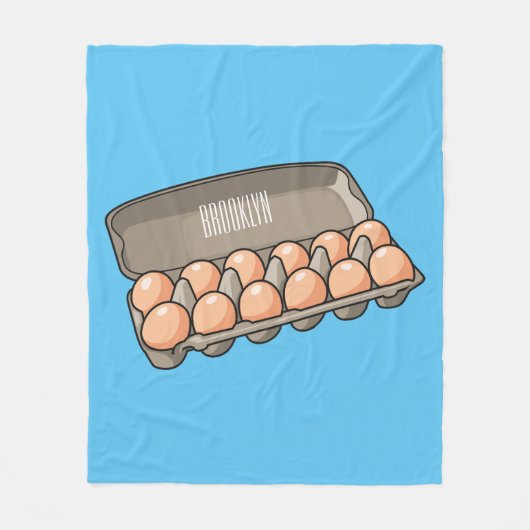 Eierkarton-Cartoon Fleecedecke (Vorderseite)