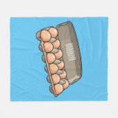 Eierkarton-Cartoon Fleecedecke (Vorderseite (Horizontal))