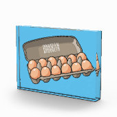 Eierkarton-Cartoon Fotoblock (Rechts)