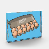 Eierkarton-Cartoon Fotoblock (Links)