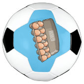Eierkarton-Cartoon Fußball (Gedreht)