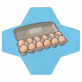 Eierkarton-Cartoon Fußball (Flach)