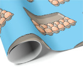 Eierkarton-Cartoon Geschenkpapier (Rolleneckpunkt)
