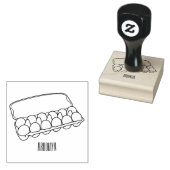 Eierkarton-Cartoon Gummistempel (Stempel)