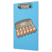 Eierkarton-Cartoon Klemmbrett (Links)