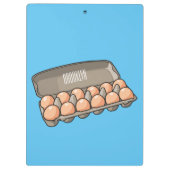 Eierkarton-Cartoon Klemmbrett (Rückseite)