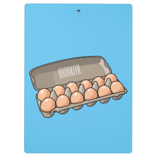 Eierkarton-Cartoon Klemmbrett (Rückseite)