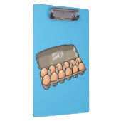 Eierkarton-Cartoon Klemmbrett (Rechts)