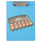 Eierkarton-Cartoon Klemmbrett (Vorderseite)