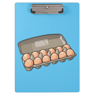 Eierkarton-Cartoon Klemmbrett