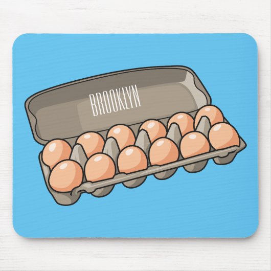 Eierkarton-Cartoon Mousepad (Vorne)