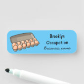 Eierkarton-Cartoon Namensschild (Beispiel)