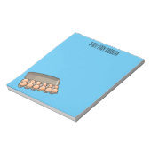 Eierkarton-Cartoon Notizblock (Rotiert)