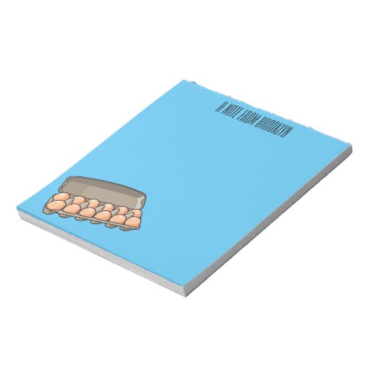 Eierkarton-Cartoon Notizblock (Rotiert)