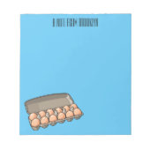 Eierkarton-Cartoon Notizblock (Vorderseite)