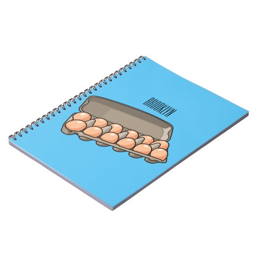 Eierkarton-Cartoon Notizblock (Linke Seite)