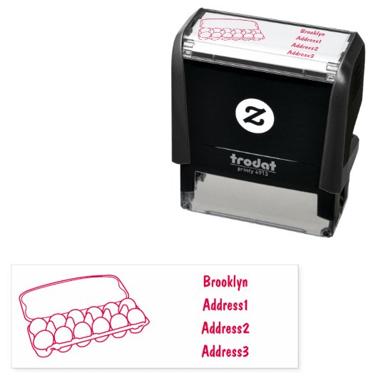 Eierkarton-Cartoon Permastempel (Beispiel)