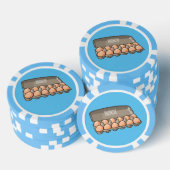Eierkarton-Cartoon Pokerchips (Stapel)