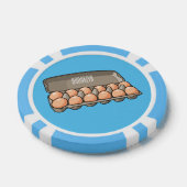 Eierkarton-Cartoon Pokerchips (Einzeln)