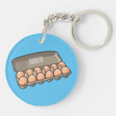 Eierkarton-Cartoon Schlüsselanhänger (Rückseite)