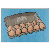 Eierkarton-Cartoon Schneidebrett (Vorderseite)