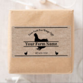 Eierkarton-Etikett Burlap-Hühnerfarm (Insitu)