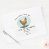 Eierkarton Etikett Eierbox anpassen Quadratischer Aufkleber (Umschlag)