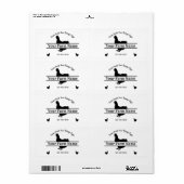 Eierkarton-Etikett Hühnerfarm Split Monogramm (Vorne)