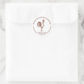 Eierkarton-Etikett Name der Haltungsfirma Slogan R Runder Aufkleber (Tasche)