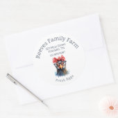 Eierkarton Funny Chicken Round Label Aufkleber (Umschlag)