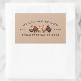 Eierkarton für Vintage Familienbetriebe Rechteckiger Aufkleber