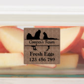 Eierkarton klebt Ihren landwirtschaftlichen Namen Etiketten (Befestigt)