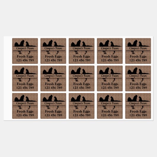 Eierkarton klebt Ihren landwirtschaftlichen Namen Etiketten (Blatt)