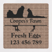 Eierkarton klebt Ihren landwirtschaftlichen Namen Etiketten (Design 2)