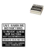 Eierkarton, OBLIGATORISCH SICHERE HANDLUNGSANWEISU Gummistempel (Stempel)