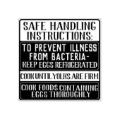 Eierkarton, OBLIGATORISCH SICHERE HANDLUNGSANWEISU Gummistempel (Prägung)