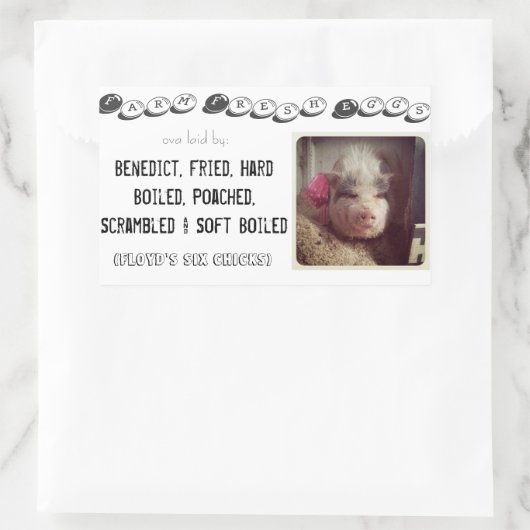 Eierkarton Rechteckiger Aufkleber (Tasche)