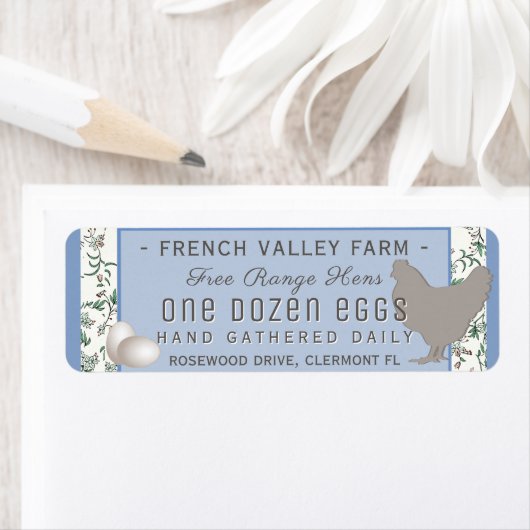 Eierkarton Rücksendeadresse Größe Hühner und Eier (Insitu)