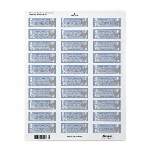 Eierkarton Rücksendeadresse Größe Hühner und Eier (Vorne)