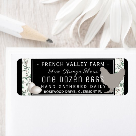 Eierkarton Rücksendeadresse Größe Hühner und Eier (Insitu)