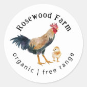 Eierkarton Runder Aufkleber (Vorderseite)