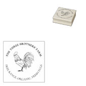 Eierkarton, runder, Vintager und rustikaler Hühner Gummistempel (Stempel)