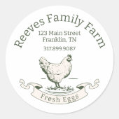 Eierkarton, Rundkleber Runder Aufkleber (Vorderseite)