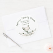 Eierkarton, Rundkleber Runder Aufkleber (Umschlag)