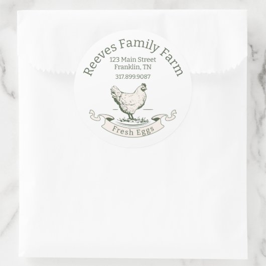 Eierkarton, Rundkleber Runder Aufkleber (Tasche)