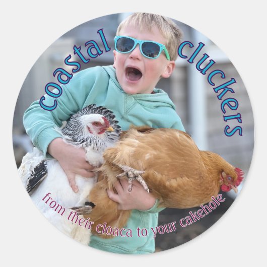 Eierkarton - Spaß Runder Aufkleber (Vorderseite)