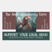 Eierkarton-Verpackung Gefälliges Zitat für Hühnche Rechteckiger Aufkleber (Vorderseite)