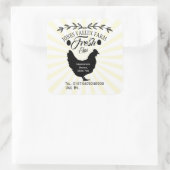 Eierkastenbetrieb Quadratischer Aufkleber (Tasche)