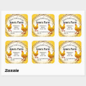 Eierkastenbetrieb Quadratischer Aufkleber (Blatt)